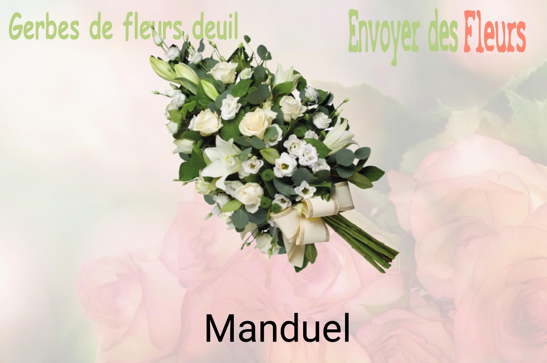 Gerbe de fleurs de deuil livrée à Manduel
